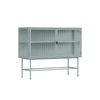 Mint Green Fluted Glass 2-Door Metal Sideboard