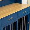 Integrated Dog Kennel with Bookshelf & Storage Drawers