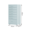 7-Drawer Mobile Metal Storage Cabinet