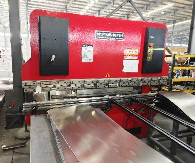 Bending machine for durable metal storage cabinet fabrication