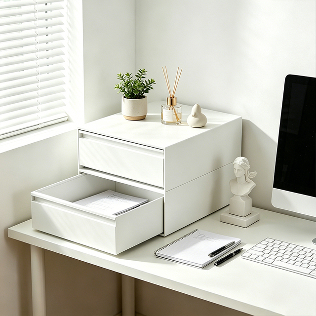 Mini Storage Box with Pull-Out Drawer