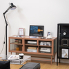 3‑Door Fluted Glass Steel Sideboard Cabinet