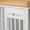 Cold Rolled Steel Pet Crate with Wooden Top