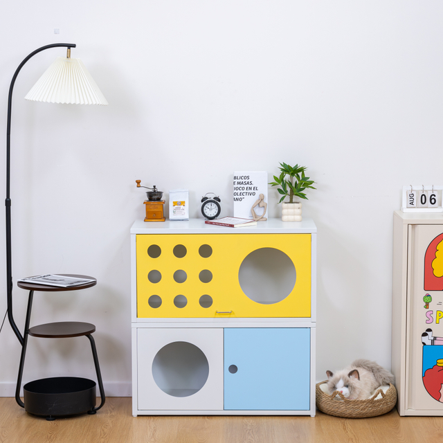 Stackable Cat House Storage Cabinet