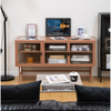 3‑Door Fluted Glass Steel Sideboard Cabinet
