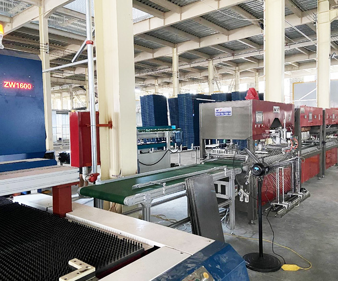 Full auto bending and welding line for durable metal furniture mass production