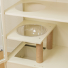 Multi-Level Steel Cat Cage with Storage Drawers & Sisal Scratching Post