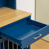 Integrated Dog Kennel with Bookshelf & Storage Drawers