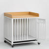 Cold Rolled Steel Pet Crate with Wooden Top
