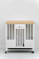 Pet House with Pull-out Tray & Lockable Wheels
