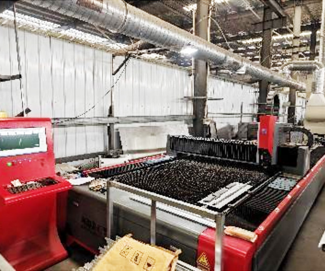 CNC machine for precision metal storage cabinet manufacturing